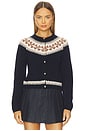 view 1 of 4 The Cashmere Fairisle Cardi in Navy