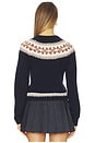 view 3 of 4 The Cashmere Fairisle Cardi in Navy