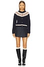 view 4 of 4 The Cashmere Fairisle Cardi in Navy