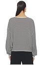 view 3 of 5 The Striped Slouchy Sweater in Cream Multi
