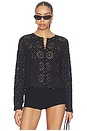 view 1 of 4 The Crochet Cardi in Black