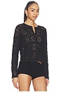 view 2 of 4 The Crochet Cardi in Black