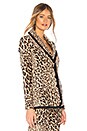 view 2 of 4 Fitted Velvet Jacket in Camel Multi