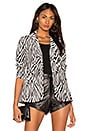 view 1 of 5 Zebra Blazer in Noir Multi