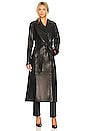 view 2 of 4 Leather Trench in Noir