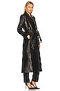 view 3 of 4 Leather Trench in Noir