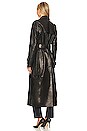 view 4 of 4 Leather Trench in Noir
