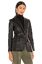 view 3 of 5 70s Leather Blazer in Noir