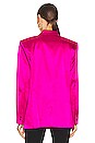 view 3 of 4 Strong Shoulder Blazer in Magenta