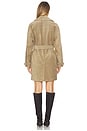 view 4 of 4 The Suede Trench Jacket in Light Camel