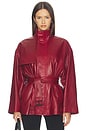 view 1 of 5 GABARDINA DE CUERO ALEXANDRA in Burgundy