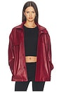 view 2 of 5 GABARDINA DE CUERO ALEXANDRA in Burgundy