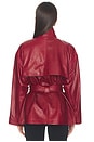 view 4 of 5 GABARDINA DE CUERO ALEXANDRA in Burgundy