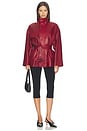 view 5 of 5 GABARDINA DE CUERO ALEXANDRA in Burgundy