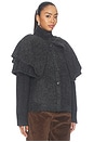view 2 of 4 The Wrap Cape Coat in Grey