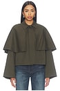 view 1 of 5 The Paddock Cape Jacket in Military Green