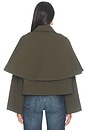 view 5 of 5 The Paddock Cape Jacket in Military Green
