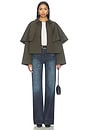 view 6 of 5 The Paddock Cape Jacket in Military Green