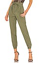 view 1 of 4 Paperbag Trouser in Army Green