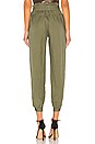 view 3 of 4 Paperbag Trouser in Army Green