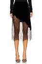 view 1 of 6 Velvet Lace Skirt in Black