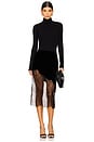 view 5 of 6 Velvet Lace Skirt in Black