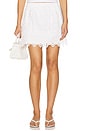 view 1 of 6 The Deco Eyelet Skirt in White