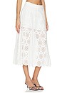 view 2 of 6 The Deco Eyelet Skirt in White