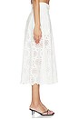 view 3 of 6 The Deco Eyelet Skirt in White