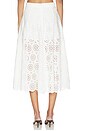 view 4 of 6 The Deco Eyelet Skirt in White
