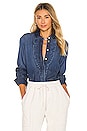 view 1 of 4 Ruffle Tux Top in Frame Blue