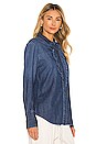 view 2 of 4 Ruffle Tux Top in Frame Blue