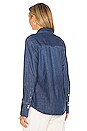 view 3 of 4 Ruffle Tux Top in Frame Blue