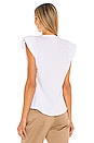 view 3 of 4 Padded Shoulder V Neck in Blanc
