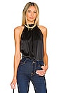 view 1 of 4 Shirred Halter Top in Noir