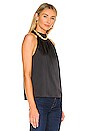 view 2 of 4 Shirred Halter Top in Noir