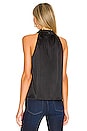 view 3 of 4 Shirred Halter Top in Noir