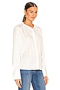 view 3 of 5 Shirred Neck-Tie Blouse in Off White