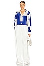 view 4 of 4 CROPPED OVERSIZED トップ in Ultramarine Multi