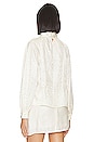 view 3 of 4 Foldover Mock Neck Blouse in Off White