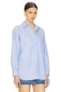 view 3 of 6 Oversized Pocket Shirt in Chambray Blue