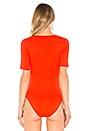 view 4 of 5 Zip Up Bodysuit in Summer Red