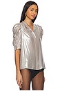 view 2 of 4 GILLIAN 블라우스 탑 in Silver Lame