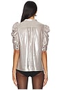 view 3 of 4 GILLIAN 블라우스 탑 in Silver Lame