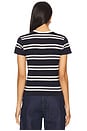 view 3 of 4 The Baby Tee in Navy Multi