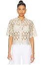 view 1 of 4 The Lace Button Up Shirt in Soft Mint