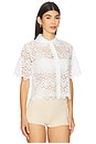 view 2 of 4 The Deco Eyelet Top in White