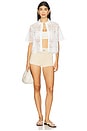 view 4 of 4 The Deco Eyelet Top in White