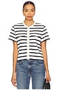 view 1 of 4 The Jersey Striped Top in Cream Multi