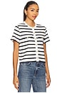 view 2 of 4 The Jersey Striped Top in Cream Multi